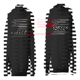 American Flag Distressed Vintage Patriotic 4Th Of July 1776 Sweatshirt - Monsterry