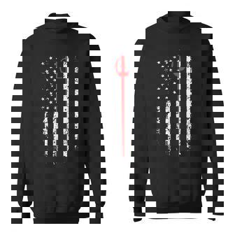 American Flag Foil Fencer Fencing Club Sweatshirt Unisex | Mazezy