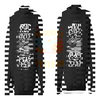 American Patriotic Fighter Pilot Daughter Air Force Veteran Sweatshirt Unisex | Mazezy