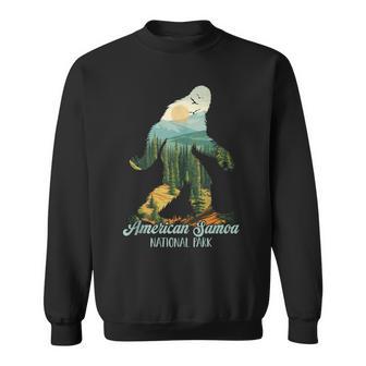 American Samoa National Park Traveling Bigfoot Exploring Tank Top Sweatshirt Unisex | Mazezy