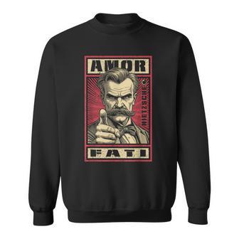 Amor Fati Nietzsche Philosophie Humoristique Propagande Destin Citation Sweater e - Cadeauxyz