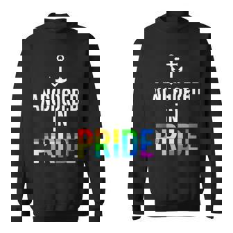 Anchored In Pride – Minimal Nautical Boating Sailing Cruise Tank Top Sweatshirt Unisex | Mazezy