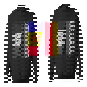 Andorra Germany Half Flag Andorran German Unity Pride Sweatshirt Unisex | Mazezy