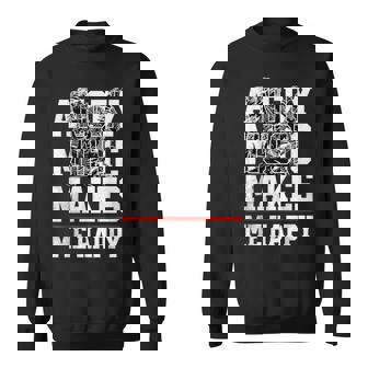 Angry Music Make Me Happy Heavy Metal Metalheads スウェットシャツ - Kawaiitshirt