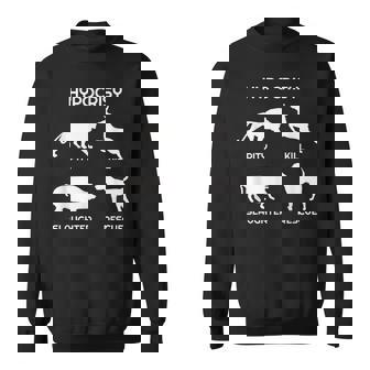 Animal Rights Hypocrisyegan スウェットシャツ - Kawaiitshirt