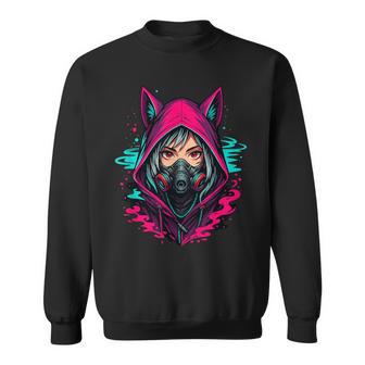 Anime Manga Cyberpunk Esthétique Techwear Harajuku Kitsune Sweater e - Cadeauxyz