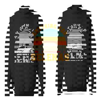 Anything For Selenas Retro Car Sunset Classic Fan Sweatshirt | Seseable FR