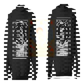 The Archer Archery Bow And Arrow Tarot Card Skeleton Witchy Sweatshirt Unisex | Mazezy