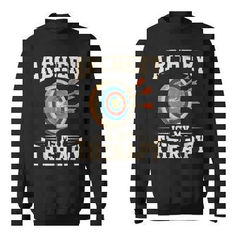 Archery Is My Therapy Bow Arrow Target Shooting Sweatshirt Unisex | Mazezy