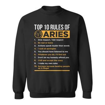 Aries Traits Facts Horoscope Zodiac Astrological Sign Small Sweatshirt - Thegiftio UK
