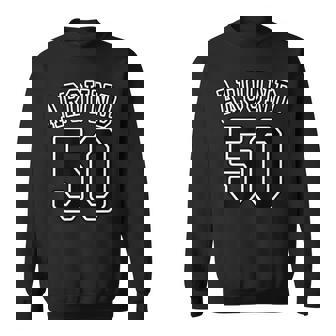 Around 50 アラフィフ（五十歳 50才）【ユニフォーム風】誕生日 50代 面白 スウェットシャツ - Kawaiitshirt