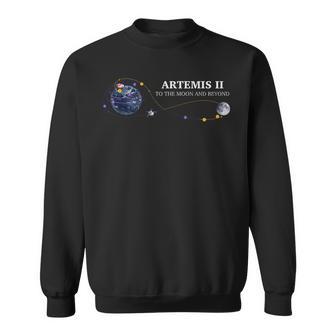 Artemis 2 Route Map Sls Rocket Launch Mission To The Moon Sweatshirt | Mazezy