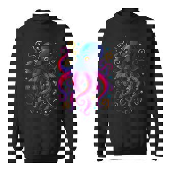 Artistic Octopus 80s Ocean Animal Art Tank Top Sweatshirt Unisex | Mazezy