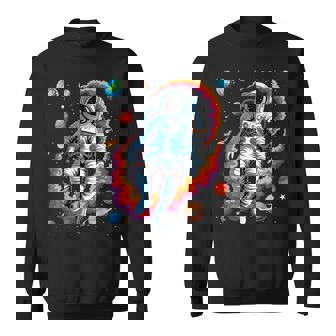 Astronaut Planet Earth Outer Space Galaxy Universe Science Sweatshirt Unisex | Mazezy