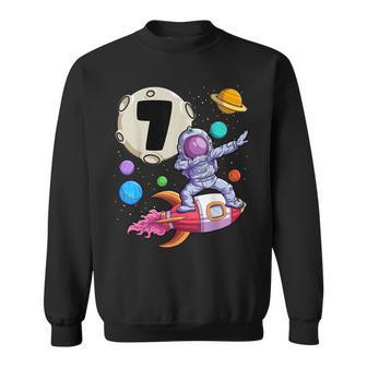 Astronauta Dabbing 7 Añosiejo Cumpleaños Niño Espacio 7 Camisa de entrenamiento - Regaloses