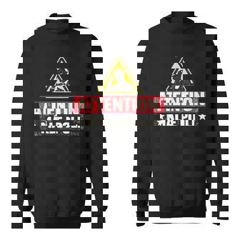 Attention Mâle Poli Cadeau Homme Humour Original Drole Sweater e - Cadeauxyz