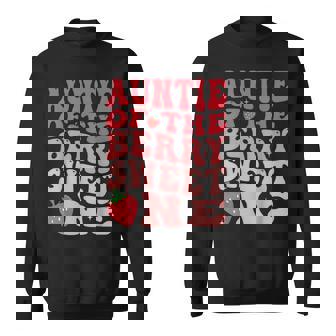 Auntie Of The Berry Sweet One 1St Birthday Strawberry Sweatshirt - Monsterry