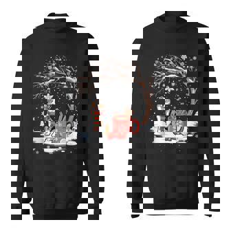 Australian Shepherd Dog In The Snow Tree Christmas Xmas Sweatshirt Unisex | Mazezy