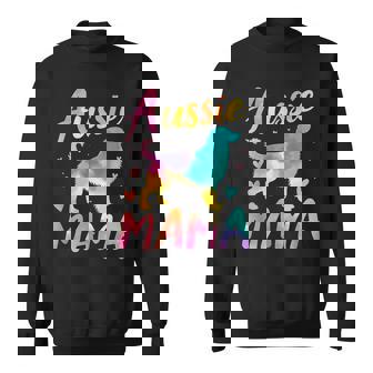 Australian Shepherd Mama Colorful Australian Shepherd Mom Sweatshirt Unisex | Mazezy