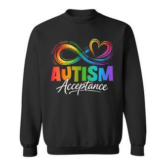 Autism Awareness Acceptance Infinity Symbol Advocate Educate Sweatshirt | Seseable UK