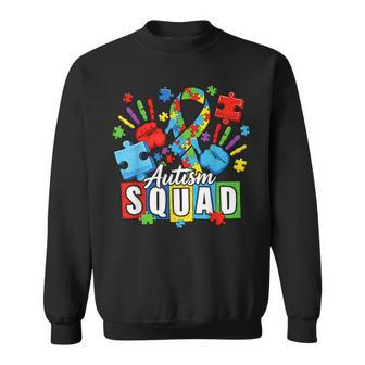 Autism Awareness Autism Support Squad Family Heart Puzzle Sweatshirt - Monsterry