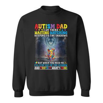 Autism Dad Lion Protector Support Love Autistic Son Daughter Sweatshirt - Thegiftio UK