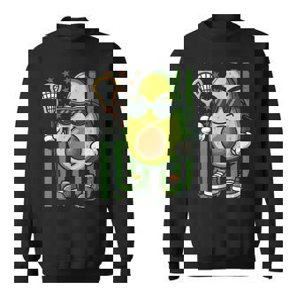 Avocado Playing Lacrosse Sunglasses American Flag Sweatshirt Unisex | Mazezy
