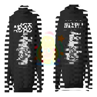 Avogato Christmas Cat Lovers Fun Seasonal Holiday Humor Sweatshirt Unisex | Mazezy