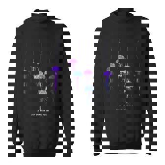 Awesome Cute Underwater Fish Sea Just Go With Flow Jellyfish Sweatshirt - Thegiftio