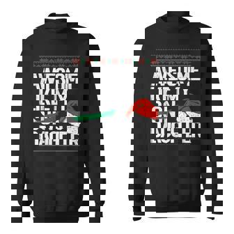 Awesome Like My Daughter Family Christmas Xmas Vintage Sweatshirt | Mazezy