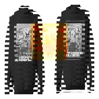 Awesome Zimbabwe National Gazelle Costume In Patriotic Color Sweatshirt Unisex | Mazezy