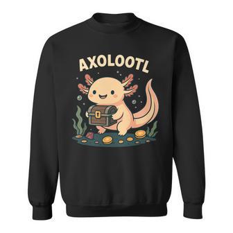 Axolotl Pun Loot Joke Animal Humor Gaming Axolootl RPG Sweatshirt Unisex | Mazezy