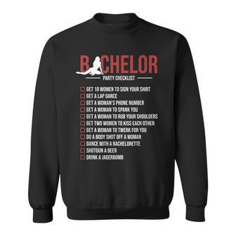 Bachelor Party Checklist Groom Bachelor Party Sweatshirt | Mazezy