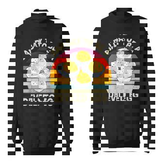 Bad Day To Be A Deviled Egg Thanksgiving Dinner Food Humor Sweatshirt Unisex | Mazezy