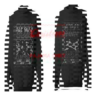 Badminton Christmas Ugly Sweater Pajama Sweatshirt Unisex | Mazezy