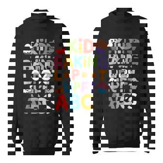 Baking Alphabet Cookies Cake Decorating Pastries Sweatshirt Unisex | Mazezy