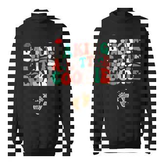 Baking A Little Cookie Cute Christmas Pregnancy Announcement Sweatshirt Unisex | Mazezy