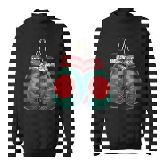 Bangladesh Flag Boxing Gloves Boxer Bangladeshi Patriotism Sweatshirt Unisex | Mazezy