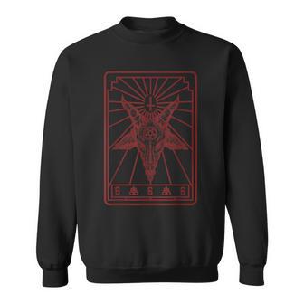 Baphomet Tarot Cruz Invertida Pentagrama De Cabra Leviatán Cruz Camisa de entrenamiento - Regaloses