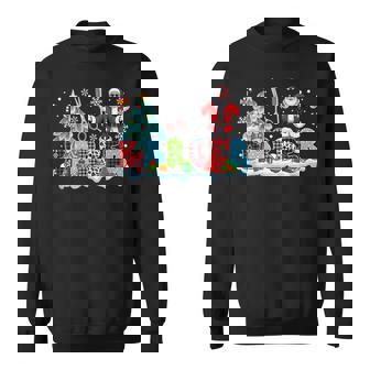 Barber Colorful Leopard Christmas Santa Sunglasses Job Team Sweatshirt Unisex | Mazezy