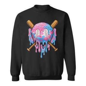 Baseball Drip For Boys Ice Cream Dripping Baseball Sweatshirt - Thegiftio UK