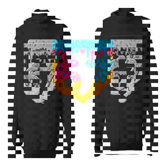 Baseball Ice Cream Drip Player 67 67th Birthday Kids Sweatshirt Unisex | Mazezy