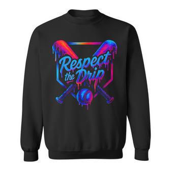 Baseball Respect The Drip Ice Cream Gaming Sport Player Sweatshirt | Mazezy