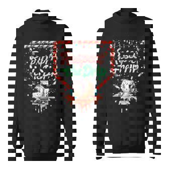 Baseball Xmas Christmas Baseball Ice Cream Drip Boys Sweatshirt Unisex | Mazezy