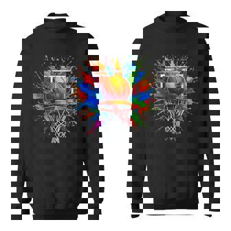 Basketball Color Splash Basketball Sweatshirt | Mazezy