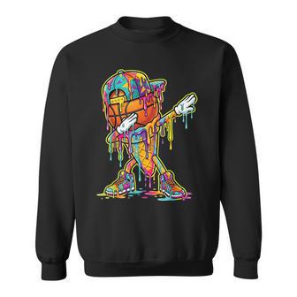 Basketball Ice Cream Dripping Dabbing Basketball Drip Boys Sweatshirt - Monsterry