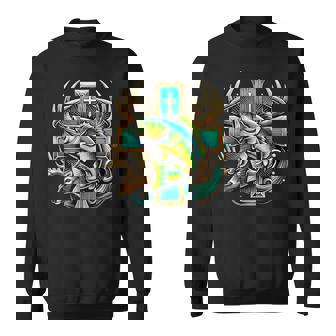 Bass Fish Cross Christian Fisher Hunter Sweatshirt Unisex | Mazezy