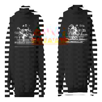 Battle Of The Planets ヴィンテージスタイルブラシストライプ スウェットシャツ - Kawaiitshirt