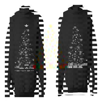 Bees Christmas Tree Graphic Beekeeping Beekeeper Sweatshirt Unisex | Mazezy