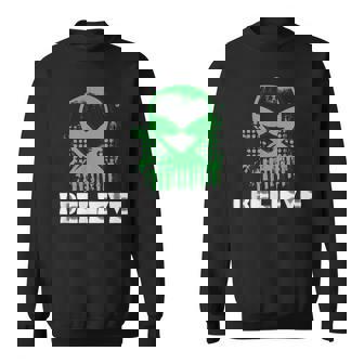 I Believe In Aliens Retro UFO Space Vibes Cosmic Lover Sweatshirt Unisex | Mazezy